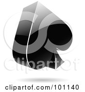 Shiny 3d Spades Logo Icon
