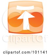 Shiny Orange Square Upload Web Browser Icon