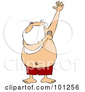 Poster, Art Print Of Santa Applying Under Arm Deodorant