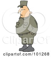 Poster, Art Print Of Army Man Standing With His Hands In His Pockets