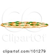 Royalty Free RF Clipart Illustration Of A Side View Of A Large Combo Pizza Pie by djart