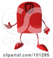 Royalty Free RF Clipart Illustration Of A 3d Red Foot Scale Character Facing Front And Gesturing