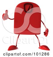 Royalty Free RF Clipart Illustration Of A 3d Red Foot Scale Character Holding A Thumb Up