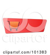 Poster, Art Print Of Gradient Red Shopping Cart Website Button