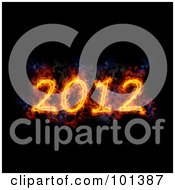 Poster, Art Print Of Flaming 2012 Over Black