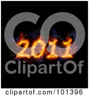 Poster, Art Print Of Flaming 2011 Over Black