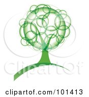 Tree With Green Bubble Foliage