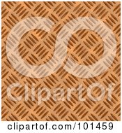 Royalty Free RF Clipart Illustration Of A Seamless Background Of Bronze Diamond Plate