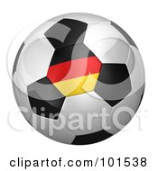 3d Germany Flag On A Traditional Soccer Ball