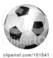 Royalty Free RF Clipart Illustration Of A 3d Traditional Soccer Ball