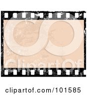 Royalty Free RF Clipart Illustration Of A Grungy Blank Film Frame With Distress Marks