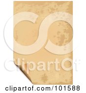 Poster, Art Print Of Piece Of Parchment Paper With A Turning Corner