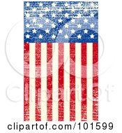 Poster, Art Print Of Grungy American Background Of Distressed Stars And Stripes