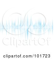 Royalty Free RF Clipart Illustration Of A Peak In A Blue Equalizer Wave On White by michaeltravers #COLLC101723-0111