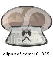 Royalty Free RF Clipart Illustration Of An Angry Mushroom Face