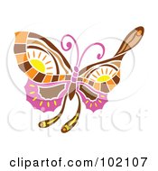 Poster, Art Print Of Spring Time Butterfly With Sun Designs