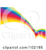 Poster, Art Print Of Rainbow Swoosh Wave Background - 1