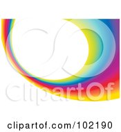 Poster, Art Print Of Rainbow Swoosh Wave Background - 6
