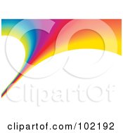 Royalty Free RF Clipart Illustration Of A Rainbow Swoosh Wave Background 8 by MilsiArt