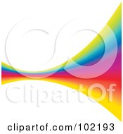 Poster, Art Print Of Rainbow Swoosh Wave Background - 9