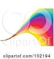 Poster, Art Print Of Rainbow Swoosh Wave Background - 10