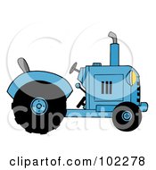 Poster, Art Print Of Blue Farm Tractor