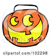 Royalty Free RF Clipart Illustration Of A Happy Jack O Lantern Pumpkin