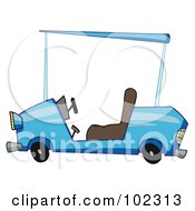 Poster, Art Print Of Blue Golf Cart