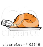Roasted Turkey On A Tray