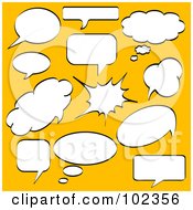 Poster, Art Print Of Digital Collage Of Chat Thought And Word Balloons