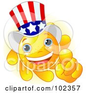 Poster, Art Print Of Sun Face Uncle Sam Pointing