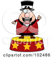 Poster, Art Print Of Chubby Circus Man On A Pedestal