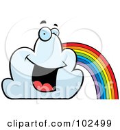 Poster, Art Print Of Happy Smiling Cloud And Rainbow