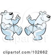 Poster, Art Print Of Two Dancing Polar Bears