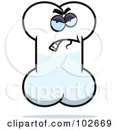 Royalty Free RF Clipart Illustration Of An Angry Bad Bone