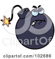 Royalty Free RF Clipart Illustration Of An Angry Explosive Bomb