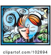 Poster, Art Print Of Persons Face And A Dreamscape