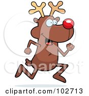 Poster, Art Print Of Rudolph The Reindeer Running