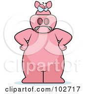 Poster, Art Print Of Mad Pig With His Hands On His Hips