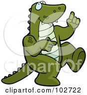 Poster, Art Print Of Happy Dancing Dinosaur Or Alligator