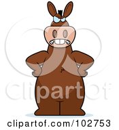 Poster, Art Print Of Mad Donkey Standing With His Hands On His Hips