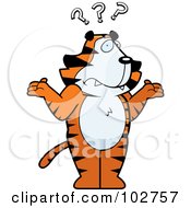 Poster, Art Print Of Shrugging Confused Tiger