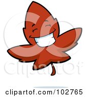 Royalty Free RF Clipart Illustration Of A Smiling Happy Maple Leaf