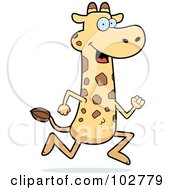 Poster, Art Print Of Happy Running Giraffe