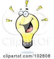 Poster, Art Print Of Bright Lightbulb With Exclamation Points
