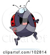 Poster, Art Print Of Happy Jumping Ladybug