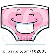 Royalty Free RF Clipart Illustration Of A Smiling Happy Underwear