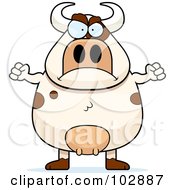 Royalty Free RF Clipart Illustration Of A Chubby Angry Bull by Cory Thoman