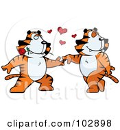 Poster, Art Print Of Romantic Tiger Couple Dancing