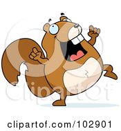 Poster, Art Print Of Happy Dancing Squirrel